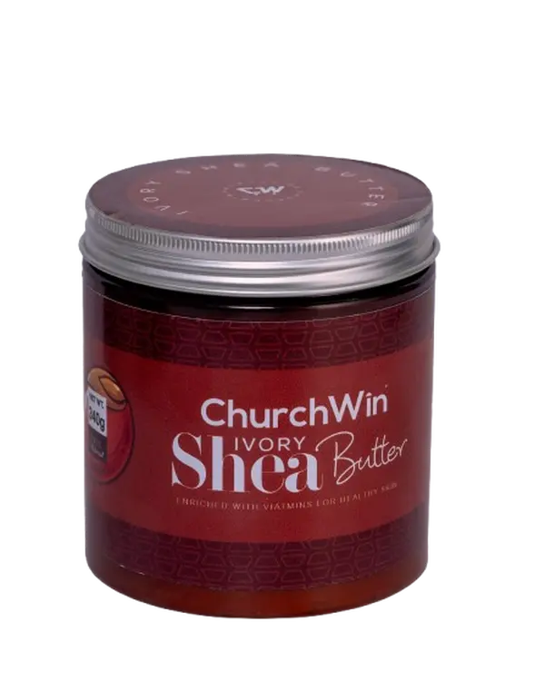 ChurchWin Whipped Ivory Shea Butter. 12 oz. Natural Repair & Moisturizing for Skin & Hair (For Topical Use Only). Mild & Soothing. Vitamins A & E.