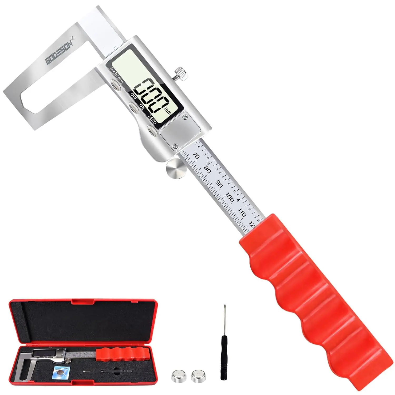 Disc Brake Rotor Micrometer,Digital Caliper Measuring Tool for Disc Brake-6 Inch/150mm,Brake Measuring Tool wtih Caliper- Inch/Metric Conversion, Brake Caliper with Stainless Steel