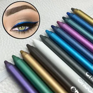 12 Color Multicolor Glitter Eyeliner Pen, High Color Pearl Gloss Finish Waterproof Smoked Punk Gothic Eyeliner Pen, Makeup, Eyeliner Pencil Set, Makeup Products, Eyeliner Pencils, Cosmetic, Eyeliner Shades, Eyeliner Makeup Supplies