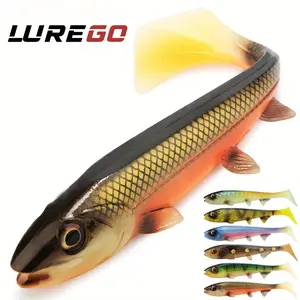 1PC LUREGO    Power Casting Rotating Polar Bomb Silicone Square Tail Wobbling Lure Artificial Fishing Lure Bass Fishing Lure 14cm/ 18cm Bionic Swimbait for Sea Fishing Deep Diving Wobbler Targeting Pike/ Muskie