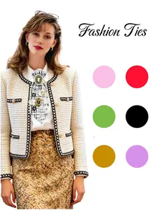 Handmade Campus Beauty Pearl Lace Plaid Bow Tie, Multicolor Women's Elegant Necktie, Party Essential, Business, Uniform, Suit, Commute, Daily Use