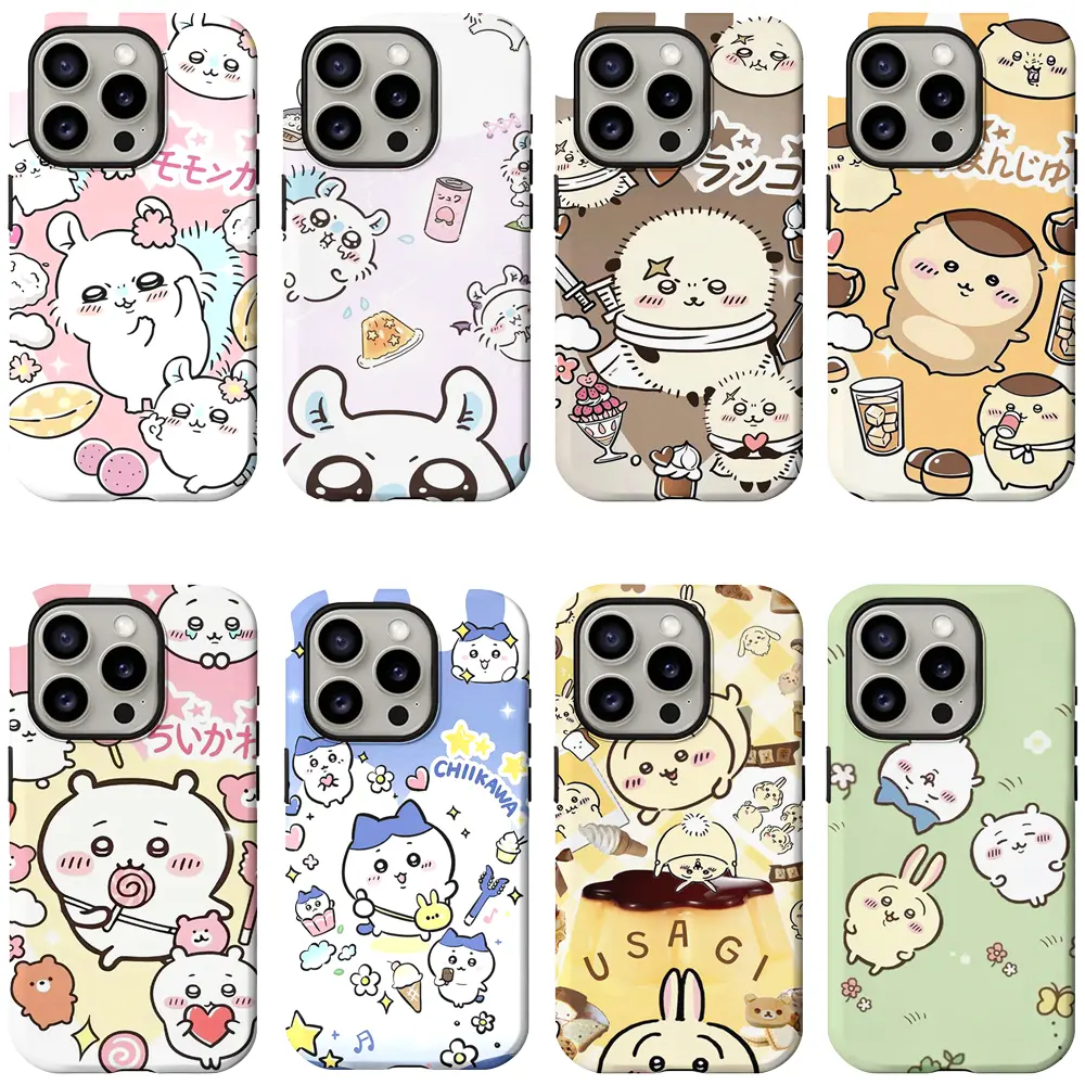 Chiikawa Usagi & Hachiware Cartoon Phone Case - Sturdy Shockproof TPU Cover with Protection, Fade Resistant, Perfect Fan Gift for iPhone 12-17 (Pro, Pro Max, Air, Plus) & Samsung Galaxy S23-S26 (Plus, Ultra), Cellphone, Casing