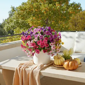 12 Bundles Artificial Flowers For Outdoor Indoor Garden Home Decoration Daisy Flowers Spring Decoration