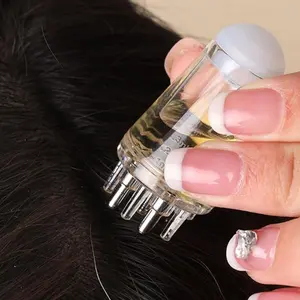 Scalp Applicator, Mini Portable Head Essential Oil Roller Ball Massage Comb, Hair Fixing Liquid Guide Comb, Hair Care & Styling Tool for Women & Men, Moisturizing Scalp Care