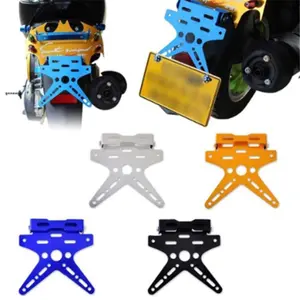 Electroplate Aluminum Alloy Motorcycle Rear License Plate Frame Motorbike Scooter Number Plate Holder 3 Colors 2026 For your cars