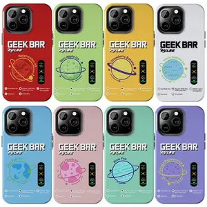 Ge.ek B@r Pulse, Vape Designer Phone Case For iPhone 8 X 11 12 13 14 15 16 Promax Pro Plus Mini, Soft Cotton Blend, Breathable