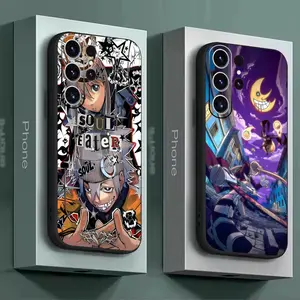 Anime SOUL EATER  Phone Case for Samsung Galaxy S25 S24 S23 S22 S21 S26 Plus Ultra and Iphone 17 16 15 14 13 12 11 17Air Plus Pro Promax Soft Black