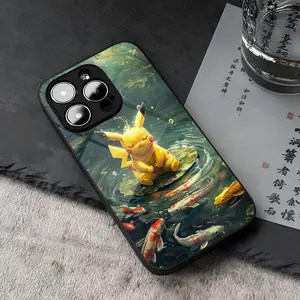 Pokemon Pikachu Phone Case Tempered Glass For iPhone 16 17 13 14 12 15 11 Pro Max Plus Mini X XR SE2020 Coque