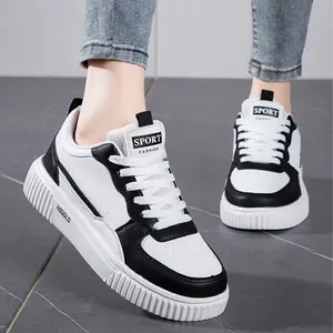 Women’s Comfort Sneakers Stylish Low-Top Casual Chunky Sole Shoes with Thick Sole Indoor Outdoor Shoes