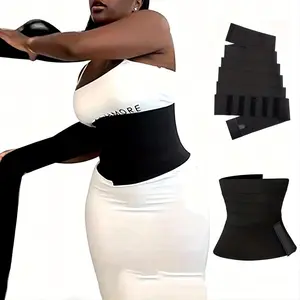 Waist Trainer Wrap for Women, Adjustable High Elastic Waist Support Belt, Breathable Abdominal Compression Band for Workout, Fitness, Daily Use and Back Support