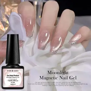 Magnetic Effect Gel Nail Polish, Long-lasting Cat Eye Nail Gel Polish, Semi Permanent Soak Off UV LED Nail Art Varnish for Nails Feet & Hands, Uv Light Gel