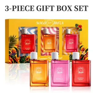 3-Piece Set, SOLO EN IBIZA Women's Eau De Parfuma Fragrance Spray Gift Box, Long Lasting Perfume, 3 Different Scent, Perfect For Holiday Gifts, Dating, Daily Life, Parties, 1.02 Fl Oz/bottle