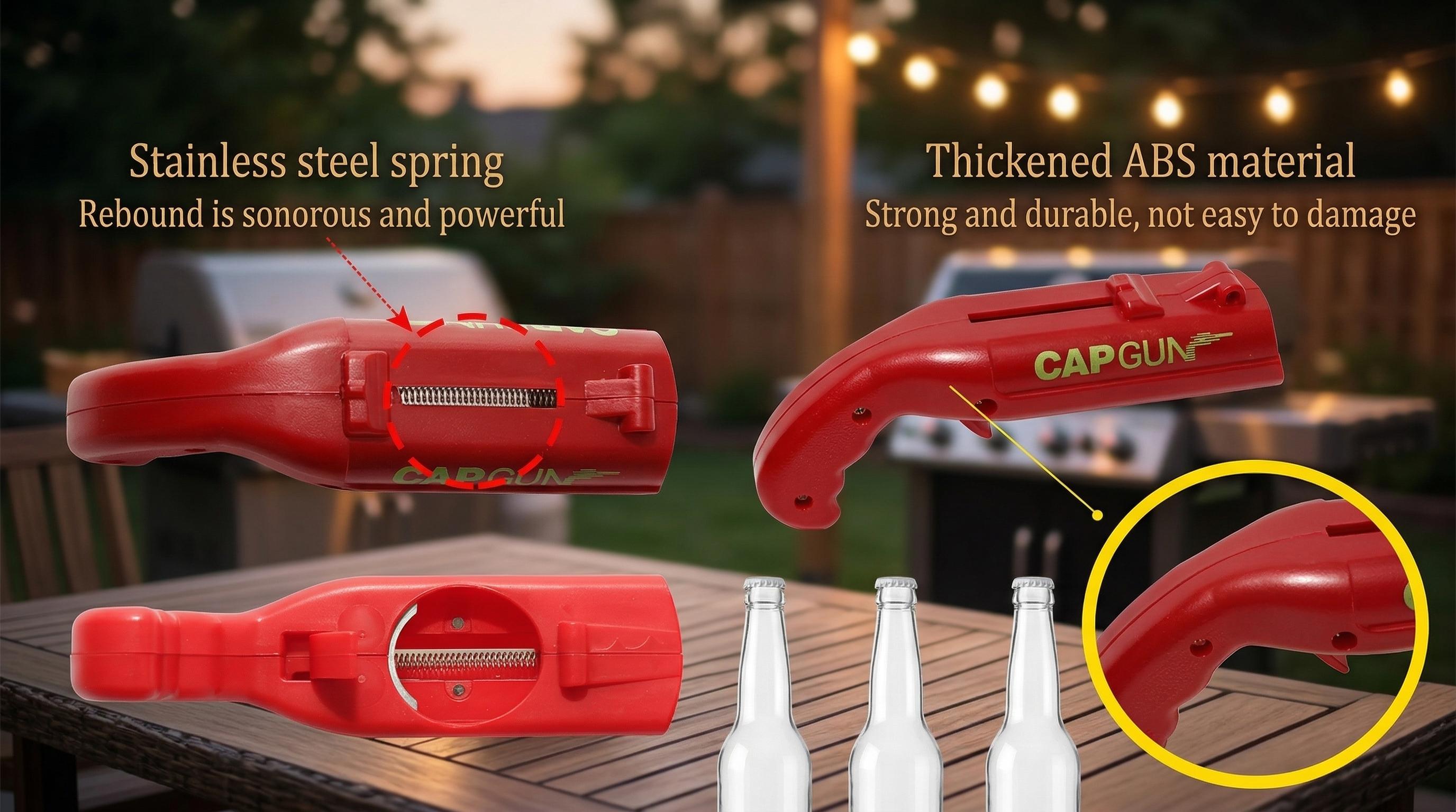 Bottle Opener Creative Can Opener Creative Funny Launcher Shooter Beer Cap Bottle Opener Funny Shoots Party Game Use Bottle Opener Gifts for Men Friends Drinking Partners for BBQ Bar Outdoor Home Party Gathering Kitchen Bar Accessories Gadgets