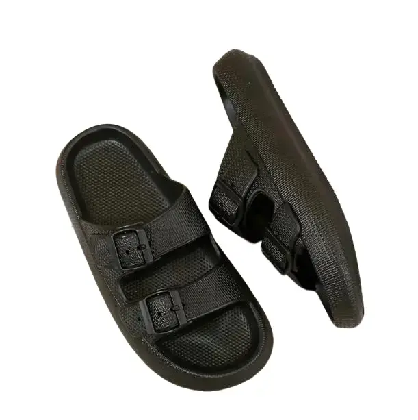 Minimalist Pillow Slides for Women & Men, EVA Foam Sandals with Adjustable Double Buckle, Soft Shock Absorbent Sole for Casual Walking, Father's Day Gift, Walking Shoes