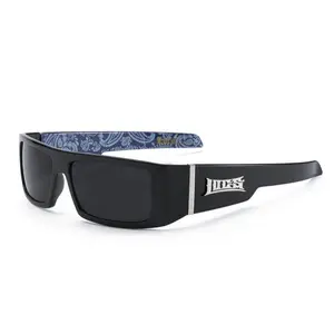 OG New 2025 bandana Sunglasses with Silver Locs Logo, Black Frame, Casual Style