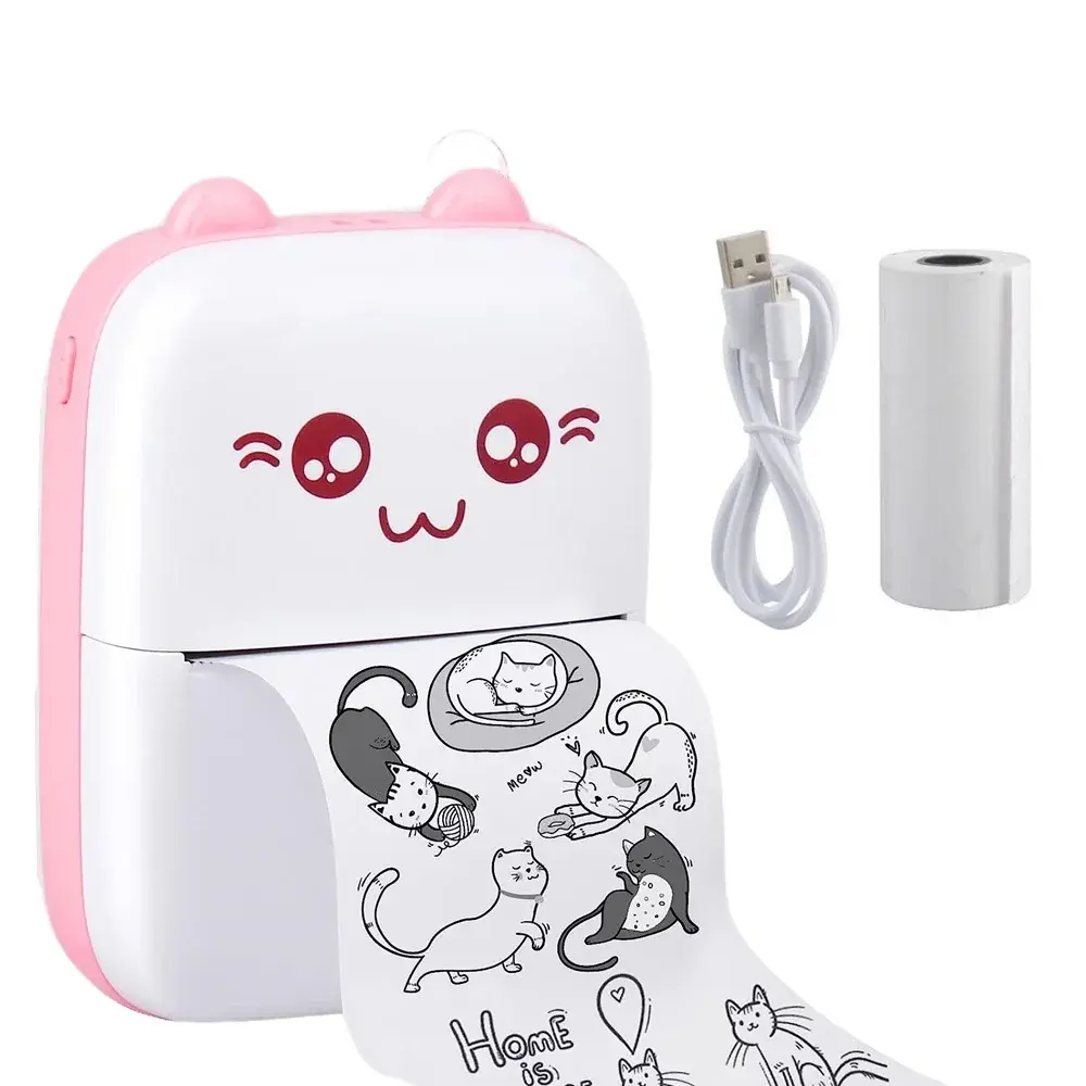 Mini Printer Portable, Pocket Thermal Printer, Wireless Bluetooth Printer Compatible with Ios Android for Picture Receipt Label Note Printing FungLam