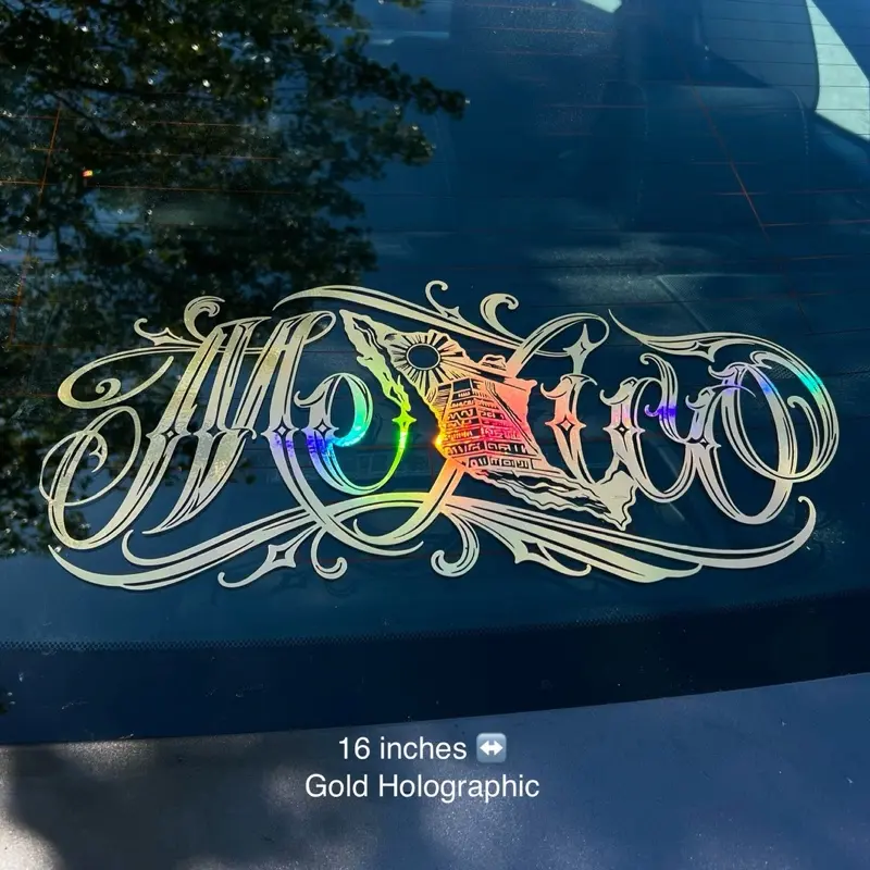 Mexico Map Decal | Elegant Script Car Sticker | Mexican Pride Truck Window Vinyl | Custom Culture Decal | Trokiando Style Graphic