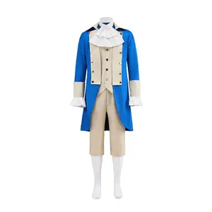 Men's Musical Hamilton Costume Alexander Colonial Military Costume Adult George Washington Outfit Jacket