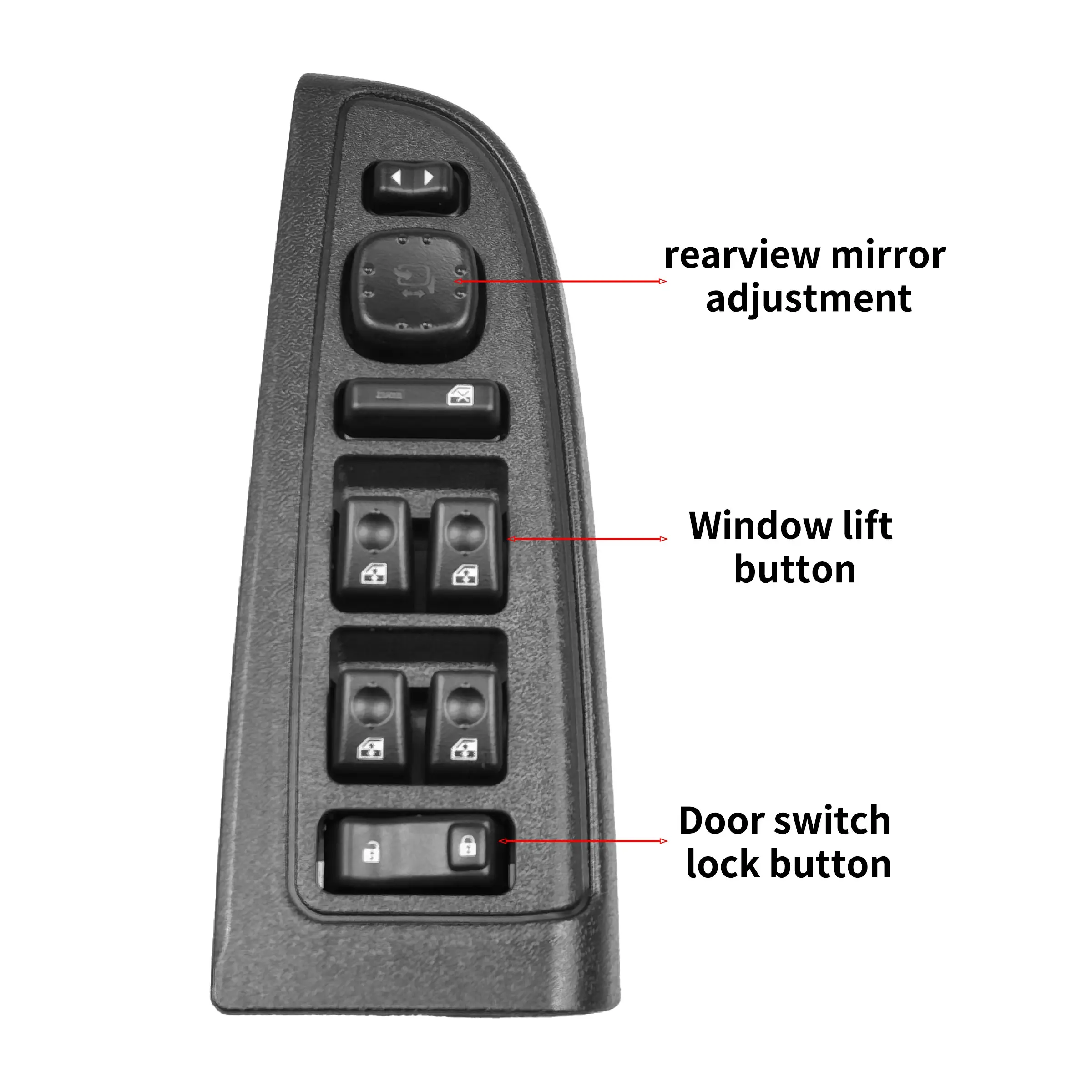Driver Side Door Lock and Power Window Switch Replacement Component, Compatible with Chevrolet Avalanche Silverado Suburban Tahoe Gmc Yukon Sierra Cadillac Escalade Automotive Interior