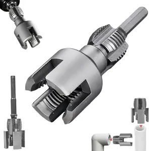 1/2'' 3/4'' PVC Pipe Thread Cutting Tool Integrated Internal & External Pipe Threading Tool Upgrade Pipe Thread Cutting Tool for Plumbing DIY Repairs