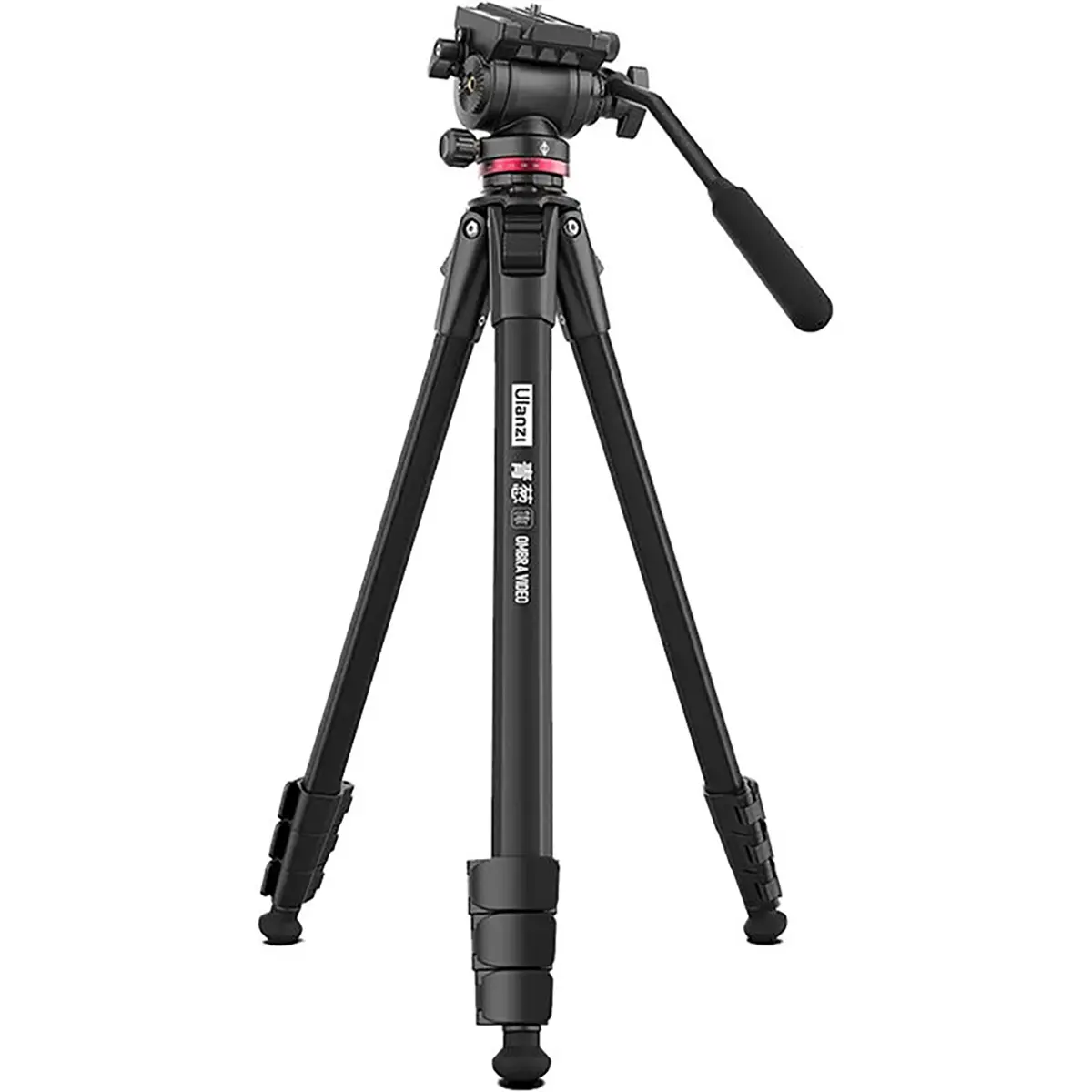 Ulanzi Ombra XIANG 3-Section Aluminum Alloy Travel Camera Tripod with Fluid Head, Detachable Handle, Black Camera Accessories, Smartphone