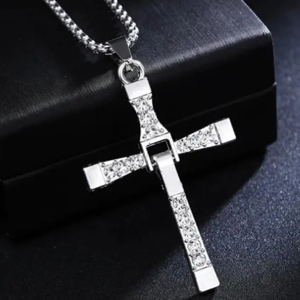 Father's Day Gift Inspired Cross Necklace by KEYCHIN - Empowering Pendant for Active Lifestyles - Perfect Gift for Cinema & Sports Fans
