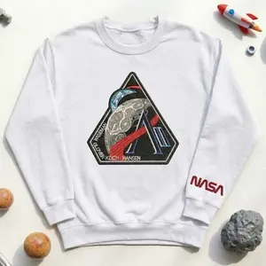 Artemis II Mission Embroidered Sweatshirt, NASA Moon Launch Fan Merch