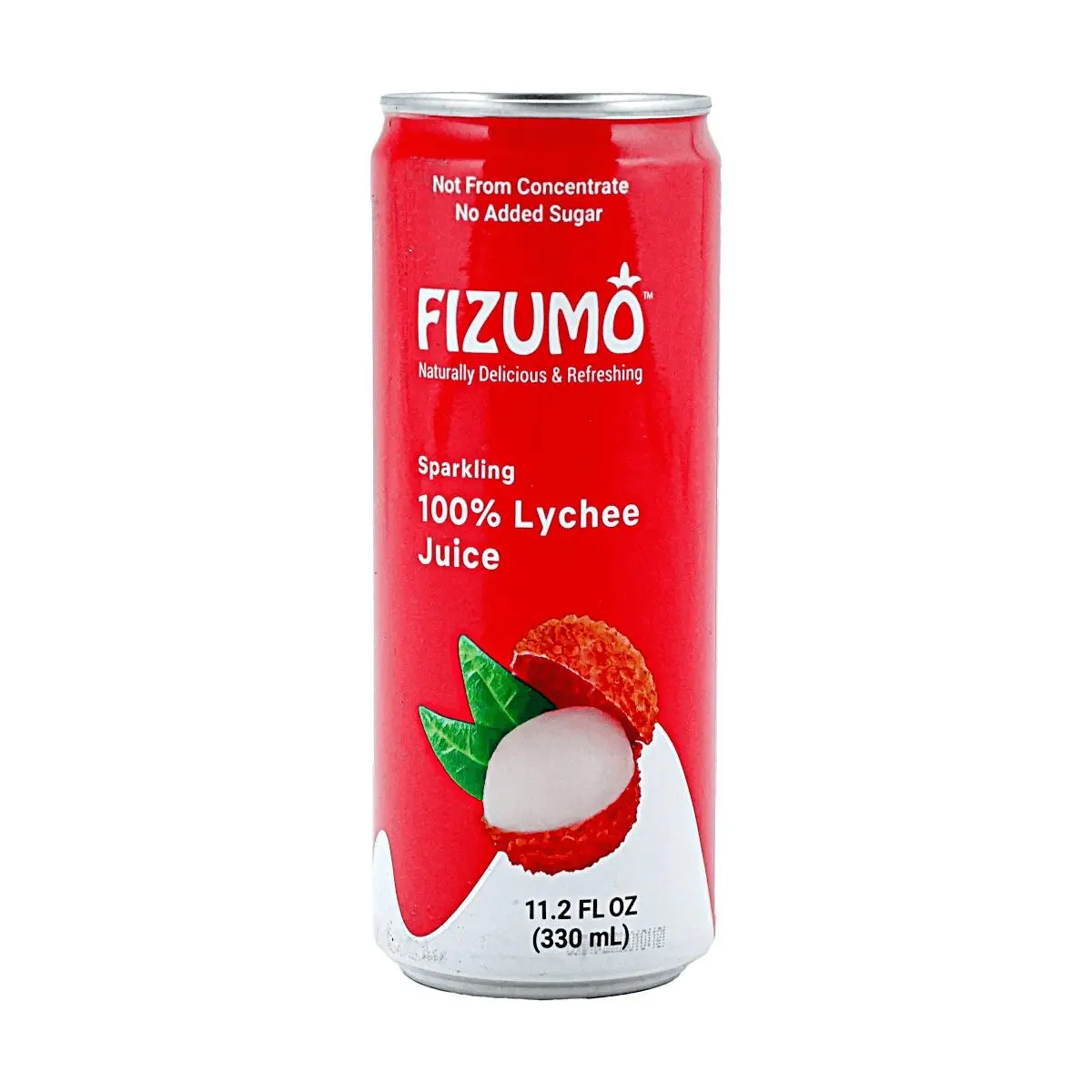 Fizumo 100% Lychee Juice Sparkling Beverages - 330ml, Fine Bubbles, Sweet Flavor, Ice-Cold, Palate-Cleansing Refreshing Drink