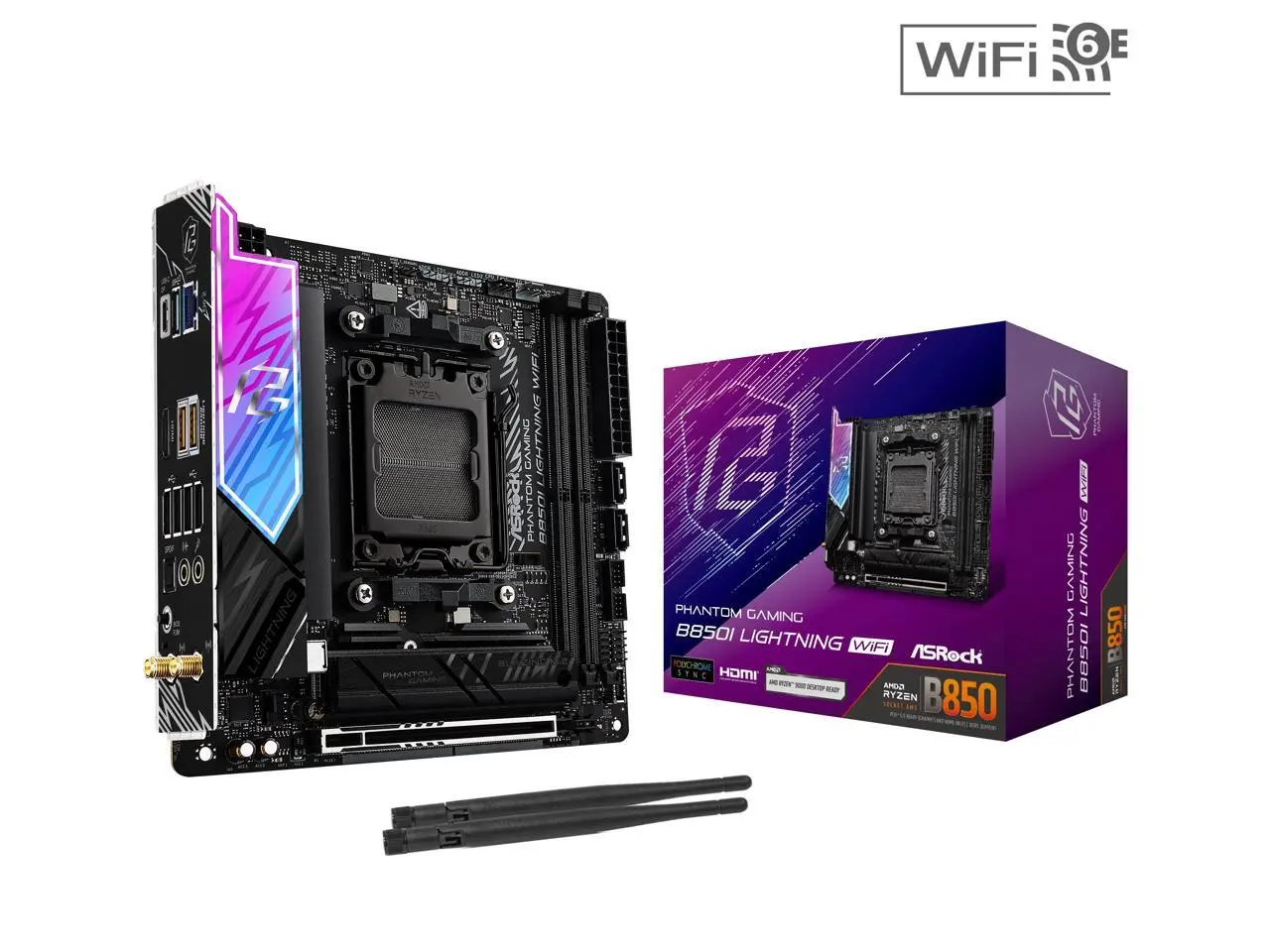 ASRock B850I Lightning WiFi AM5 AMD B850 Mini ITX Motherboard ASRock B850I Lightning WiFi AM5 AMD B850 Mini ITX Motherboard