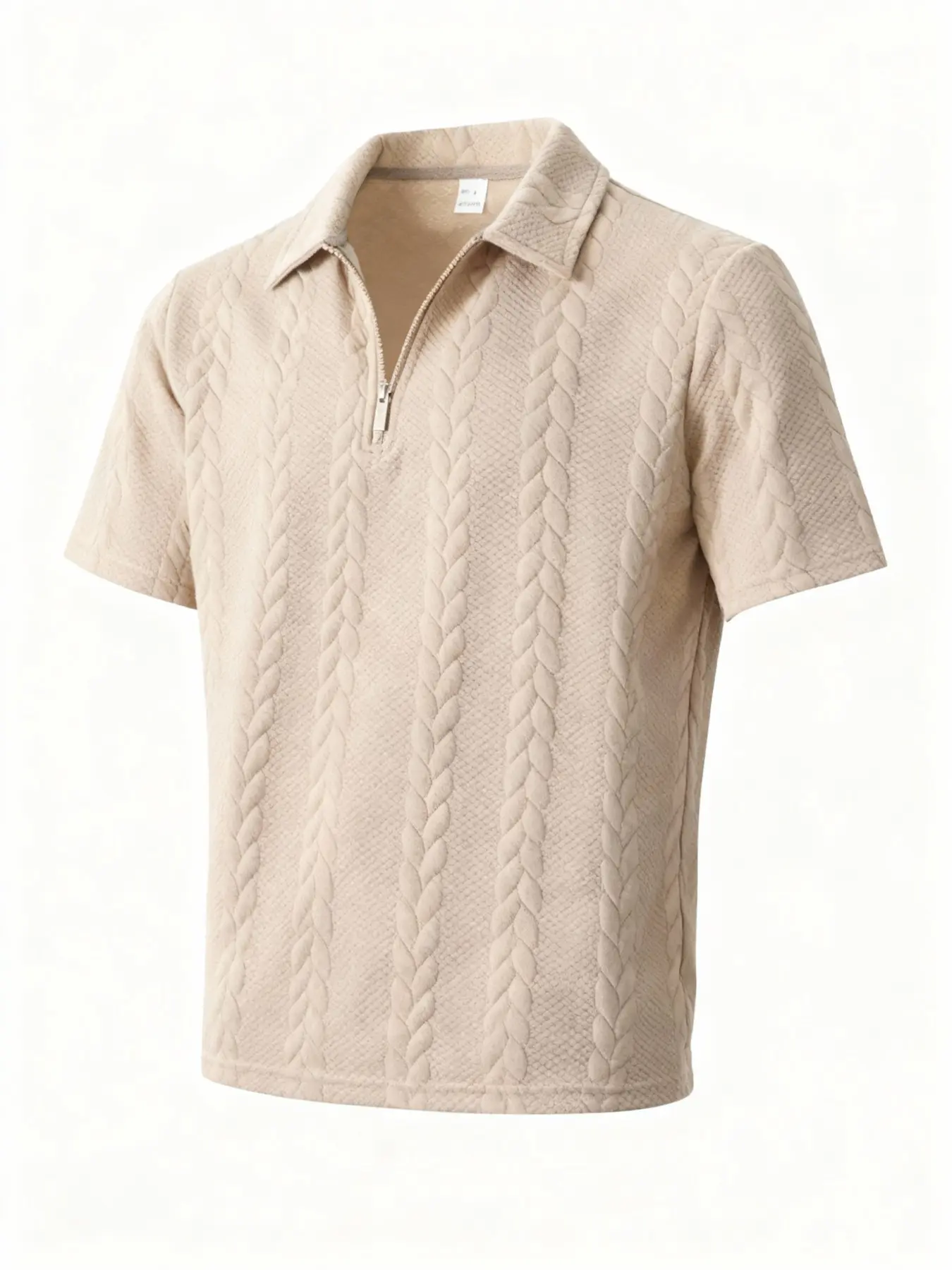 Men's Knitted Half-Zip Polo Shirt, Polo Style, Classic Shirt, Fitted Short Sleeve Turn-Down Collar, Plain Fashion Casual Formal Two-In-One Pullover, Soft Comfortable Versatile Top, Fitted Polo Shirts