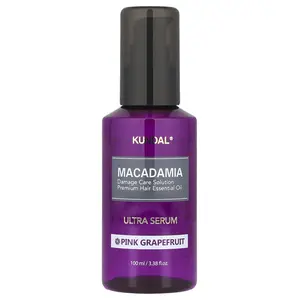 Kundal Macadamia Ultra Hair Serum, Pink Grapefruit, 3.38 fl oz (100 ml)