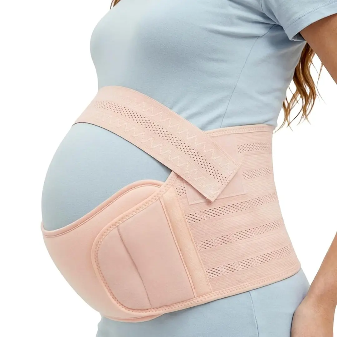 Three-In-One Pregnancy Belly Band, Ergonomic Adjustable Support Belt, Comfortable Delivery Aid, Postpartum Recovery Waistband, Postpartum Abdominal Binder, Back Support, Plus Size, Maternity Belly Bands, Pregnant Belly Band