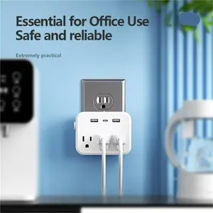 USB Wall Charger Outlet Adapter, 3 USB Ports Charging Station, Multi-Plug Outlet Extender for Home, Office, and Travel Usb Plug In