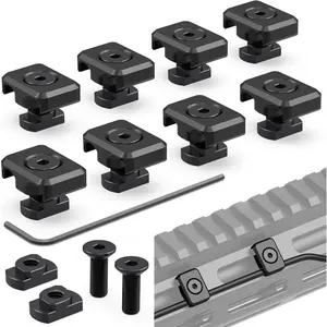 CGM909 Pressure Switch Cable Guides Compatible with M-LOK System, Flashlight Laser Wire Management Clips 8 Pack - Black