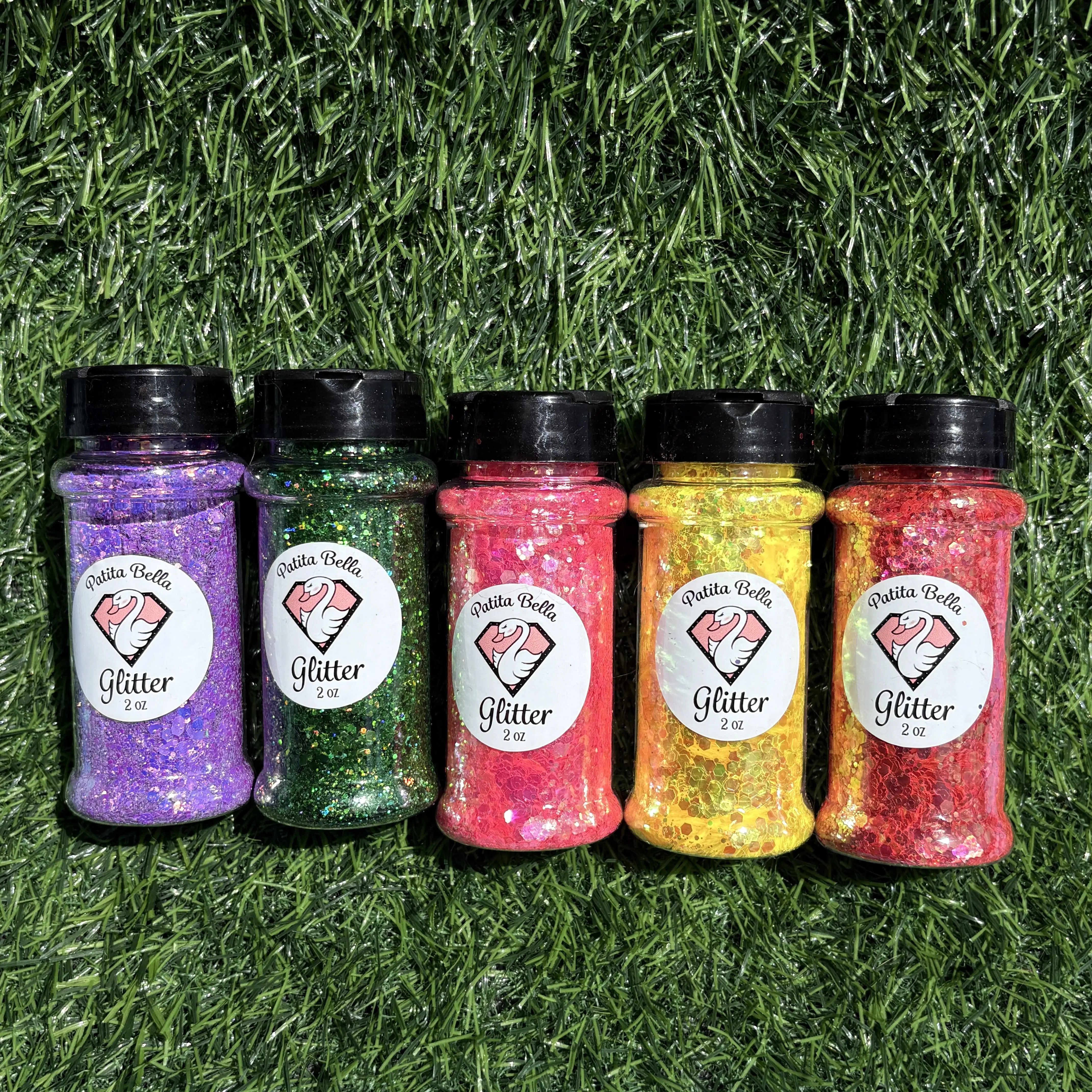 Chunky Glitter Bundle, 2 oz for Crafts & Decorations - Sparkling Glitter Bottles