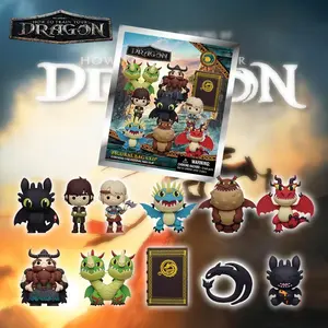 1PC How to Train Your Dragon Officially Licensed 3D Figures Blind Bag Keychain Random One Toothless Hiccup Astrid or Other Characters Cute Cartoon Design for Bedroom & Desk Decor Birthday Christmas Gift Ideas for Family Friends Cute Charms Keychain