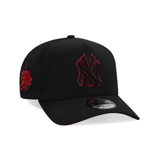 New Era New York Yankees 9FORTY A-Frame Snapback Hat – White Crown Red Brim – Adjustable MLB Baseball Cap – Streetwear Unisex Summer Edition
