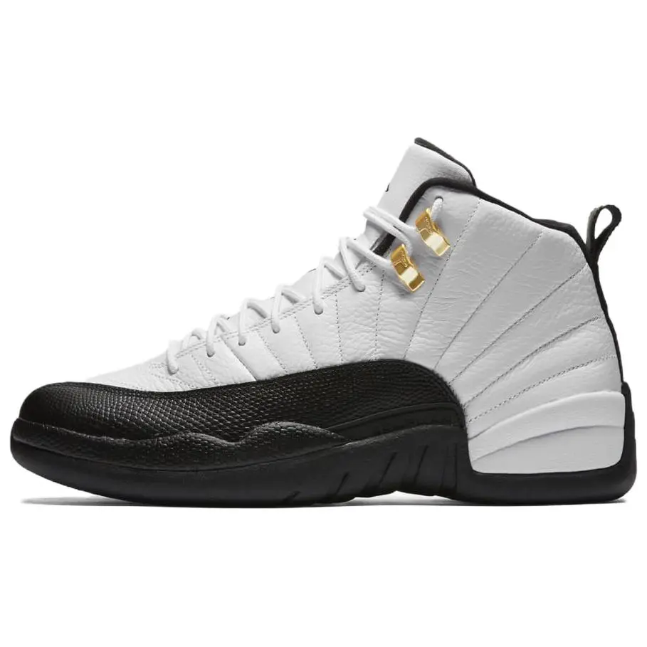 Jordan Air Jordan 12 CT8013-117 Retro Taxi Comfort Men's High Top Basketball Shoes White/Black with Recoil Technology for Enhanced Stability
