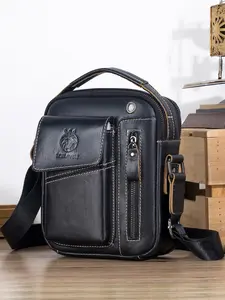 Men's Genuine Leather Shoulder Bag, Thickened Large Capacity Crossbody Bag, Vintage Small Handbag, Gift for Men, Travel Essentials