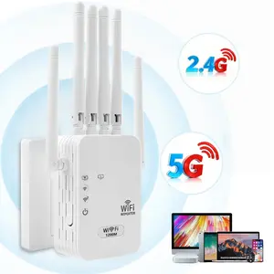 2026 WiFi Extender,1200Mbps Dual Band(5GHz/2.4GHz) WiFi Booster,WiFi Extenders Signal Booster for Home,Long Range Covers Up to 100 Devices & 12,000 Sq.ft,Long Range WiFi Extender,Repeater with Ethernet Port for Home, Gifts, Wireless Signal Repeater