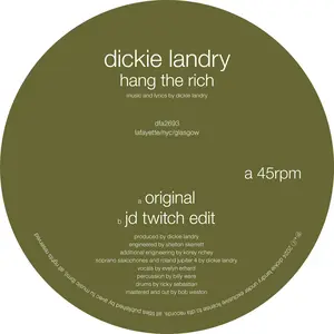Dickie Landry - Hang The Rich  [12-INCH SINGLE VINYL RECORD]