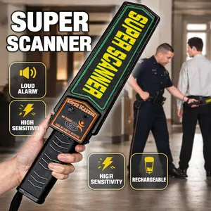 High Sensitivity Handheld Security Scanner Wand, Portable Metal Finder with Sound, Vibration & LED Alert, Inspection Tool for Events, Schools, Offices and Public Places