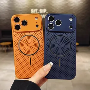 Magnetic Cooling Case for iPhone 17 Pro Max: Instantly Transforms into the "Large Window" Style. Compatible with iPhone 16 Pro (Honeycomb Mesh Design), iPhone 15 (Ultra-Strong Magnetic Wireless Charging Support), iPhone 14 (Titanium Silver Finish), iPhone