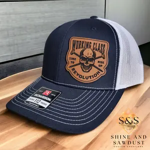 Working Class Revolution Blue Collar Trucker Hat