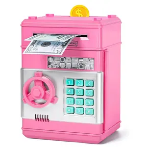 Piggy Bank, (Battery not included)Saving Box, Cash Coin Can Safe Bank Electronic Coin Money Bank Gifts Toy ATM Bank, Hot Gift for Boys and Girls（#SummerVibes）