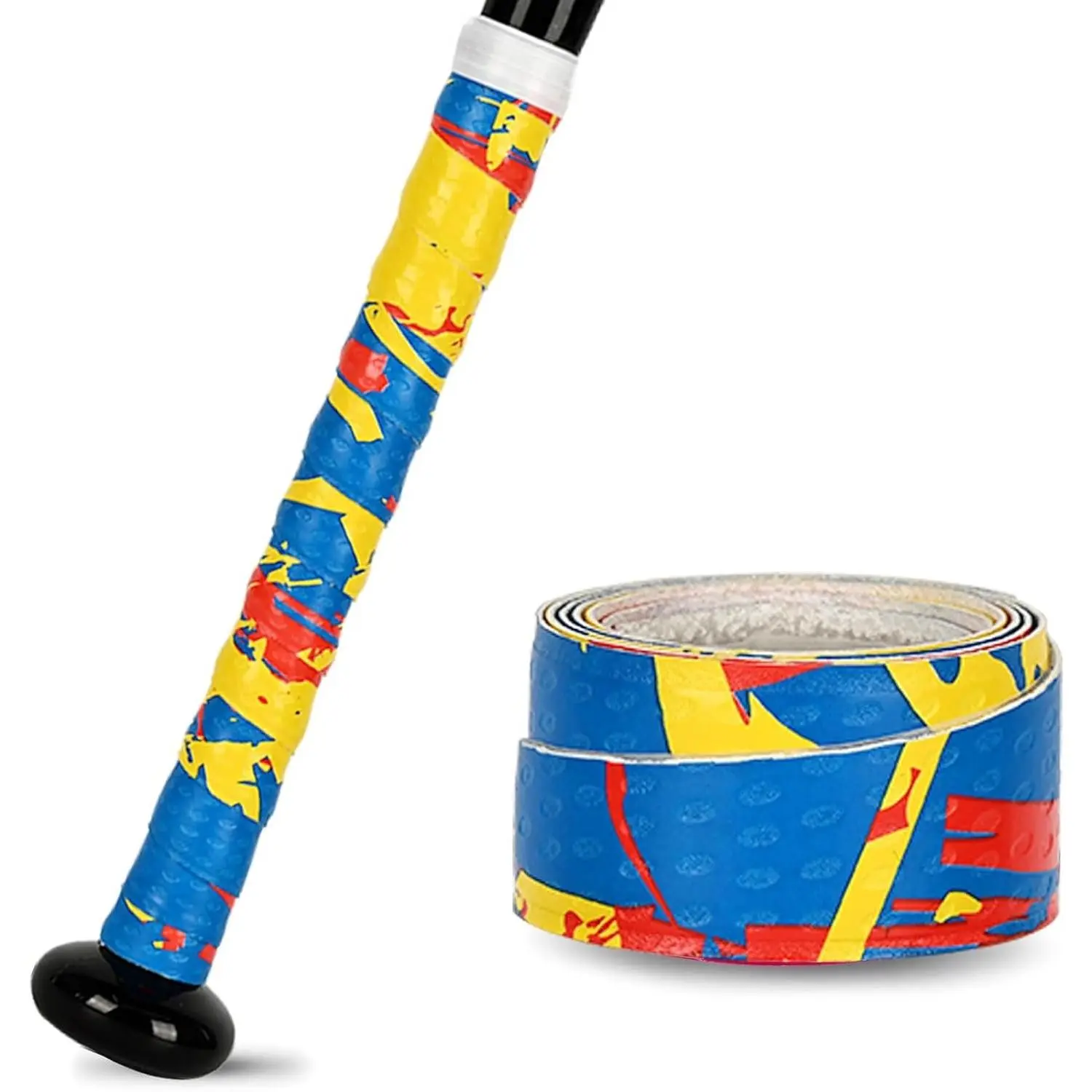 Bat Grip Tapes, 1.1mm Baseball & Softball Bat Wrap with Debossed  Surface, Non-Slip -Weather Performance, Precut for Easy Install