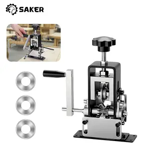 Sakerplus Wire Stripping Machine Manual & Drill Driven Adjustable Wire Stripper 0.04"-0.83" (1-20mm) Heavy-Duty Iron Frame High-Carbon Steel Blade for Copper Wire Recycling