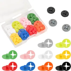 Running Bib Clips, 20Pcs Race Bib Holder, Race Number Buckle Fixing System for Runners, Marathon, Triathlon, Track and Field Events, Mixed Colors Fasteners, Secure Race Bib Attachment