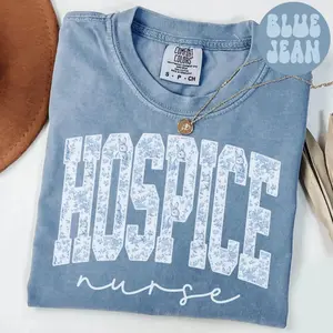 Comfort Colors Hospice Nurse Shirt, Easter Toile Care Tee, Registered Nurse TShirt, Nursing Student T-Shirt, Hospice Team, Graduation, Aide