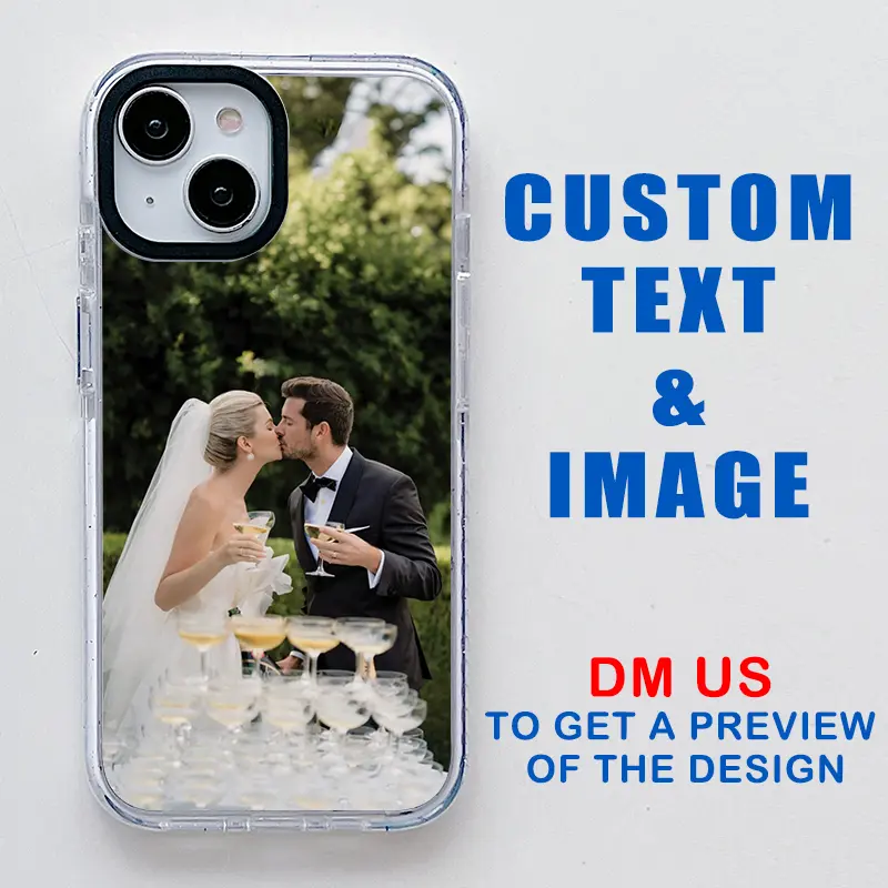Custom Wedding Photo Cellphone Casing for iPhone 16/15/14/13/12/11 Pro Max Plus - Personalized Smartphone Protection Accessories, Shockproof Heavy Duty Protective Cover Gift